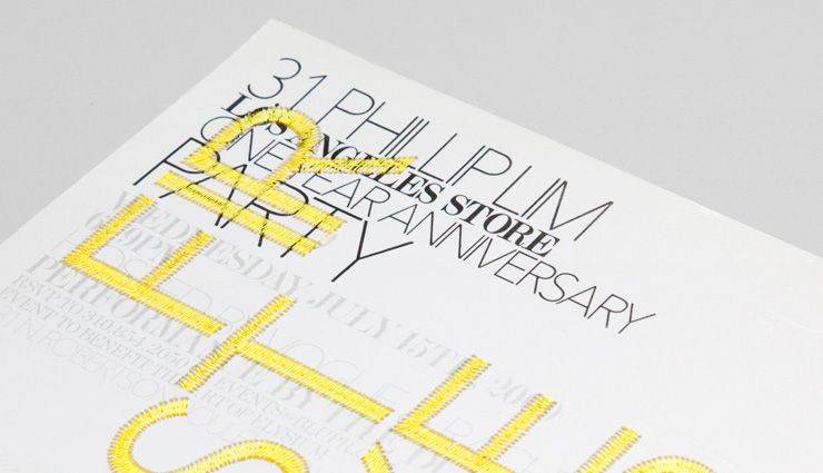 3.1 Phillip Lim Invitation Design &ndash; LA Store Anniversary